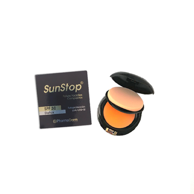 Sunstop Polvos Faciales Compactos SPF 26 Trigueño | Pharmaderm